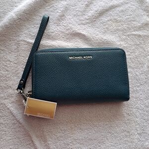 NWT Michael Kors Blue Wristlet Wallet